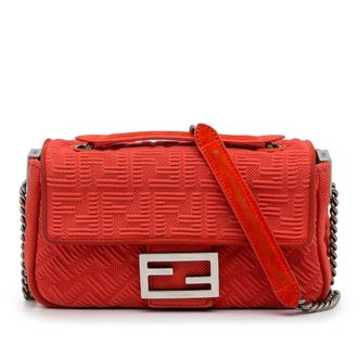 Fendi Baguette Schoudertas met Kettingstrik