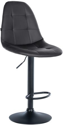 Clp Clp - Taburete De Bar Elmore En Polipiel Negro Metal Negro Mate