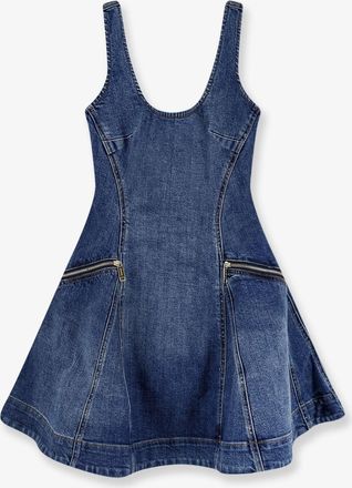 Self Portrait Vestito Mini Flared in denim - SELF PORTRAIT - gender_Woman