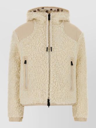 Moncler reversible hooded boucl&eacute; jacket