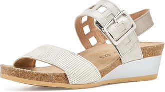 Naot Dynasty Womens Shoes Platinum Striped Suede/Quartz Metallic Leather/Titanium Leather : EU 42 (US Womens 11) M