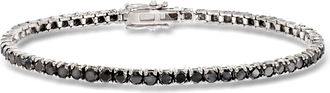 Ross-Simons Black Diamond Tennis Bracelet in 14kt White Gold