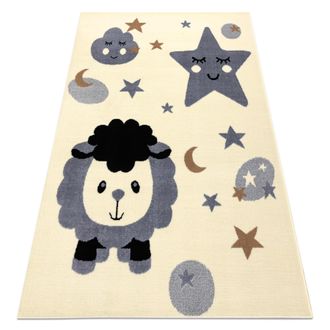RugsX Rugsx - Alfombra Bcf Flash Sheep 4000 - Oveja Crema / Gris Beige 160x220 Cm