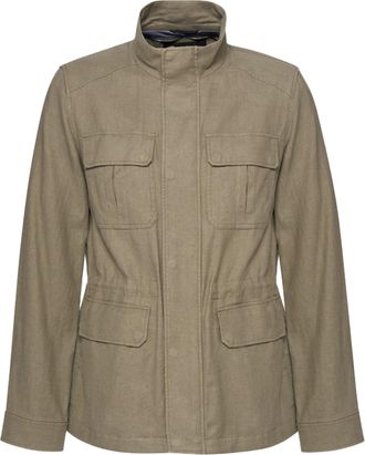 Geox Brown Recanati Structured Cotton Utility Jacket