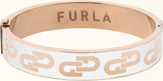 Furla Arch Double Braccialetto Talco H Bianco Metallo + Smalto Donna