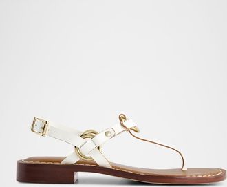 Bernardo Tuni Leather Thong Slingback Sandals