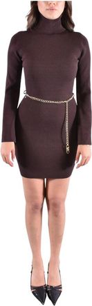 Michael Kors Ketting Mini Jurk - Dames - Korte kleedjes - Bruin - L - Kleedjes