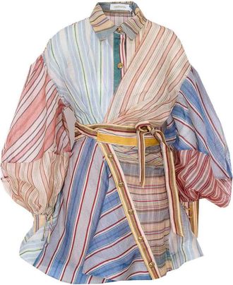 Zimmermann Rebellion Striped Mini Dress