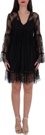 Pinko Pinko, Dames, Jurken, Zwart, Maat: XS Viscose