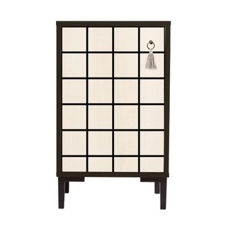 Really Nice Things Mesita de noche de MDF estampado cuadros