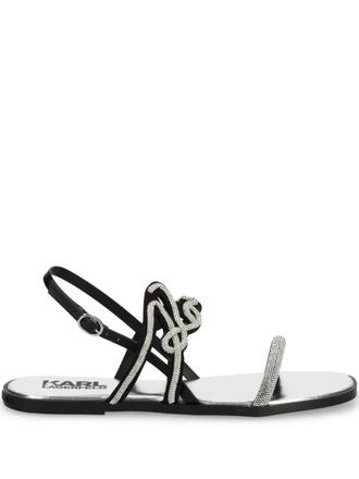 Karl Lagerfeld logo-lettering sandals - Silver