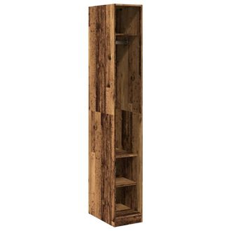 Berkfield Home Wardrobe Old Wood 30x50x200 cm Engineered Wood in Brown | Size: 30 x 50 x 200 cm