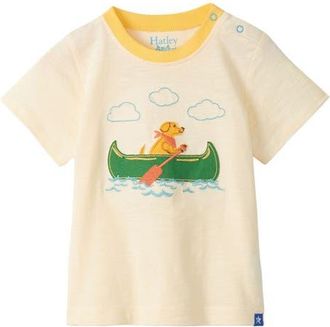 Hatley Kids Camping Dot Appliqu&eacute; Cotton T-Shirt in Afterglow at Nordstrom, Size 18-24M