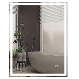 HOMCOM kleankin Illuminated Bathroom Mirror with LED Lights - 3 Colours - Defogging Film - HOMCOM | TJ Hughes