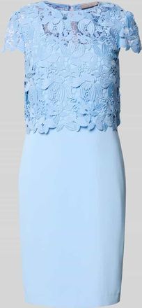 Christian Berg Cocktail Knielanges Cocktailkleid im 2-in-1-Look in Sky, Gr&ouml;&szlig;e 34