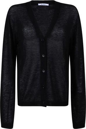 Max Mara Truien & Vesten, Dames, Zwart, M, Zwarte Sweater Pure