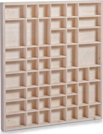 ZELLER Gablotka De Almacenamiento Decorativo Madera Marr&oacute;n 52x46 Cm
