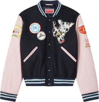 Kenzo Giacca college in lana ricamata Kenzo con stemmi Kenzo