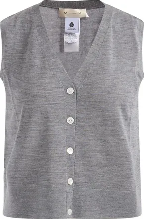 Max Mara Jassen, Dames, Grijs, XS, Wol, Mmlalbata Vest