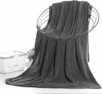 OEM Toalla De Ba&ntilde;o Toalla De Ba&ntilde;o Sal&oacute;n De Belleza Hotel Mesa De Masajes Toalla Grande Para Adultos Suave S&uacute;per Absorbente (gris, Grosor Medio, 190x90cm)