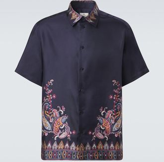 Etro Camisa de seda con paisley