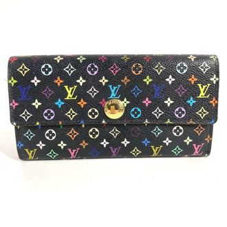 Louis Vuitton Black Multi-Color Purple Monogram Multicolore Canvas Chain/Shoulder Wallet (Pre-Owned)