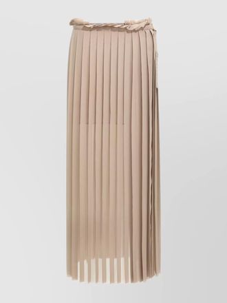 Ami pleated midi skirt