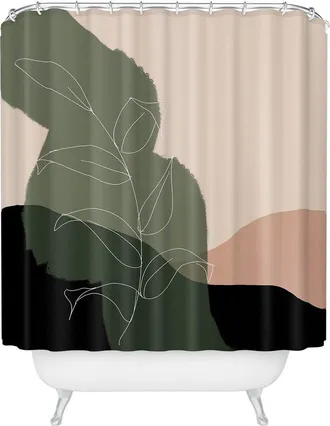 Deny Designs Boho Print Shower Curtain in Beige at Nordstrom