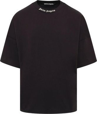 Palm Angels Black Classic Logo Oversized Cotton T-Shirt