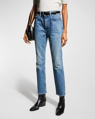 Lafayette 148 New York High Rise Straight Ankle Reeve Jean