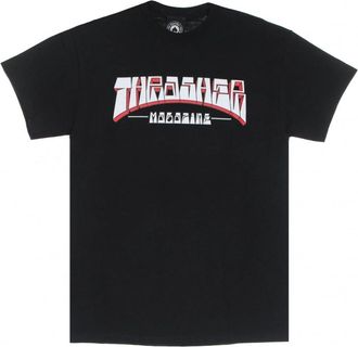 Thrasher Firme Logo Tee - Zwart Streetwear - Heren - T-shirts - Zwart - XL - Tops