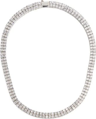Anisa Sojka Double Tennis silver necklace