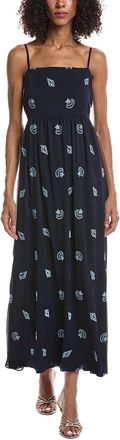 CeCe by Cynthia Steffe Cece Spaghetti Strap Square Neck Midi Dress