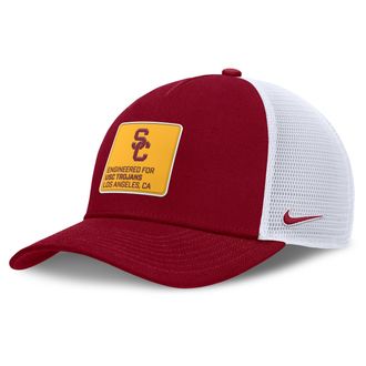 Nike USC On-Field Rise Engineered Nike Mens College Trucker Adjustable Hat in Red | NC9799MISCJ-RMZ