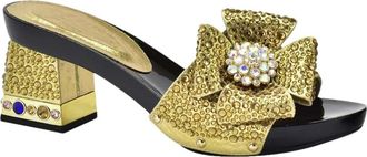 Generic Womens Rhinestone Flowers Party Set Italian Luxury Wedding Shoes and Matching Evening Handbag