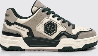 Philipp Plein Predator V2 Low-Top Leather Trainers with Hexagon Logo