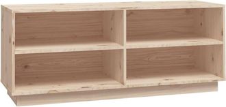 vidaXL Shoe Cabinet 110x34x45 cm Solid Wood Pine vidaXL