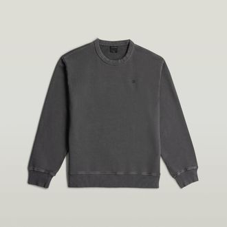 G-Star Washed Longsleeve Sweater - Zwart - Heren