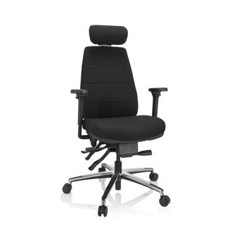 hjh OFFICE Silla de oficina profesional tela negro