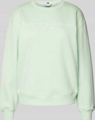 Tommy Hilfiger Sweatshirt aus Baumwoll-Mix in Mint, Gr&ouml;&szlig;e S