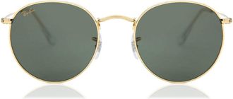 Ray-Ban RB3447 Round Metal 919631 Mens Sunglasses Gold Size 47