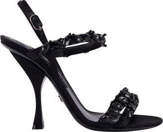 Dolce & Gabbana Keira 2.0 Sandalen met Hoge Hak - Dames - Sandalen met hakken - Zwart - 36 EU - Leer - Schoenen