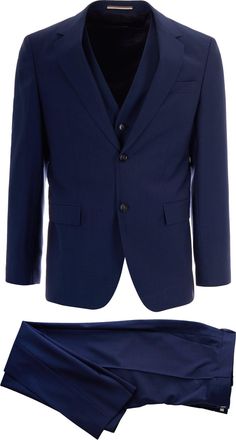 BOSS Dark Blue Three-Piece Suit