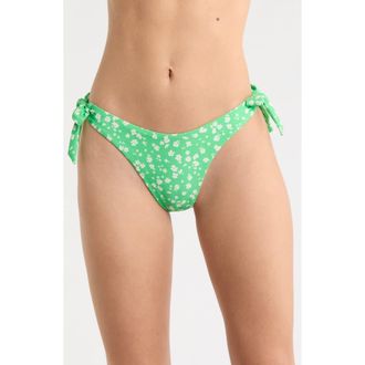 Rip Curl Surf Side Tie Side Bikini Bottoms in Light Green at Nordstrom, Size X-Large
