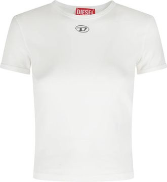 Diesel Uncutieslong OD T-Shirt - Dames - T-shirts - Wit - XS - Tops