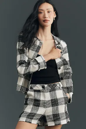 Central Park West Plaid Shorts