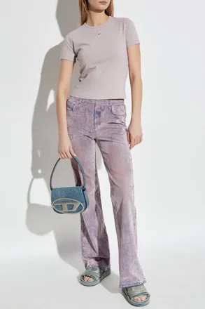 Diesel T-shirt T-UNCUTIE-LONG-D, Womens, Purple
