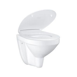 GROHE Inodoro Suspendido Grohe Quickfix, Modelo Bau Ceramic + Asiento De Inodoro Con Cierre Suave