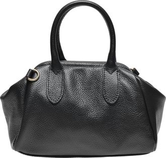 Isabella Rhea Zwart Rundleer Tas