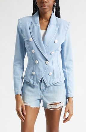 L'agence Emerson Structure Denim Jacket in Brea at Nordstrom, Size Xx-Large
